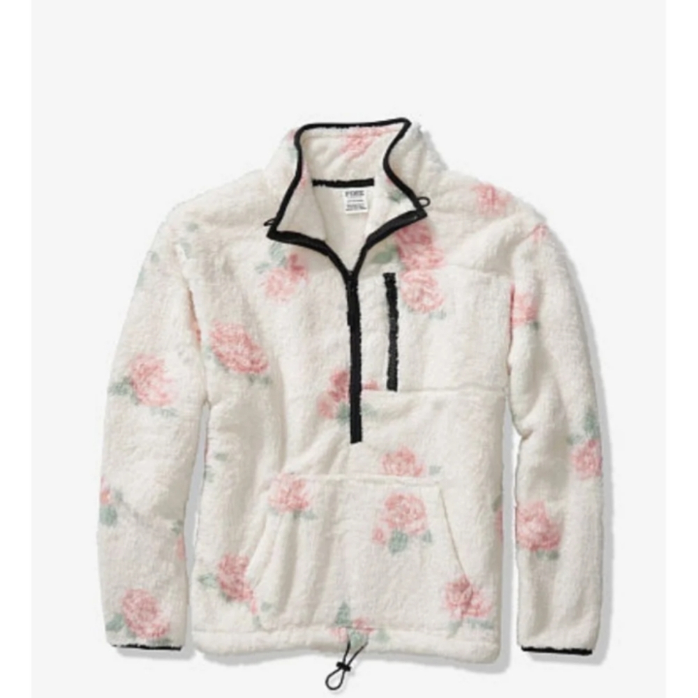 PINK Quarter zip Sherpa